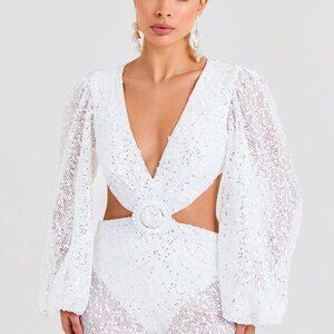 NADINE MERABI Madison White Jumpsuit